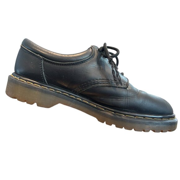Vintage Dr Martens 8053 Crazy Horse Black Leather Oxford Shoes UK Size 8 England main image 13